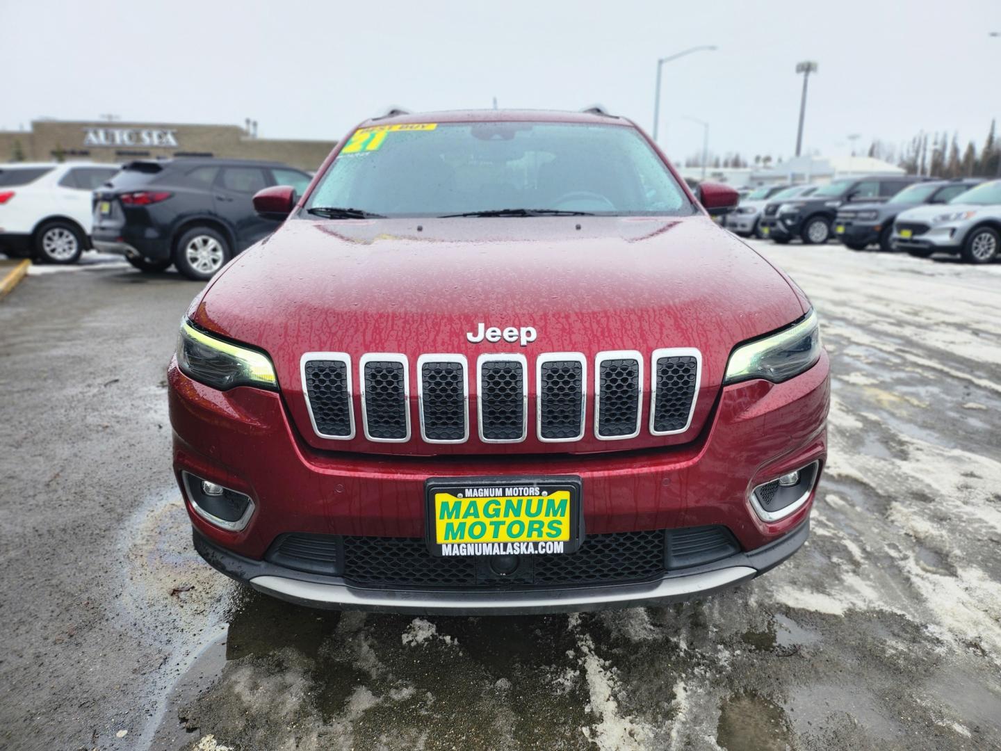 2021 RED /BLACK LEATHER JEEP CHEROKEE LIMITED (1C4PJMDX3MD) with an 3.2L engine, Automatic transmission, located at 1960 Industrial Drive, Wasilla, 99654, (907) 274-2277, 61.573475, -149.400146 - Photo#1